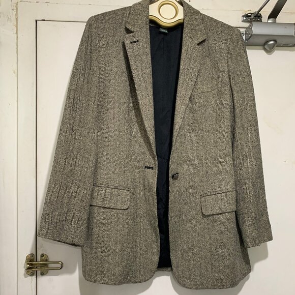 VINTAGE LAUREN RALPH LAUREN SILK PATTERN BLAZERS SIZE 12 - Picture 12 of 13